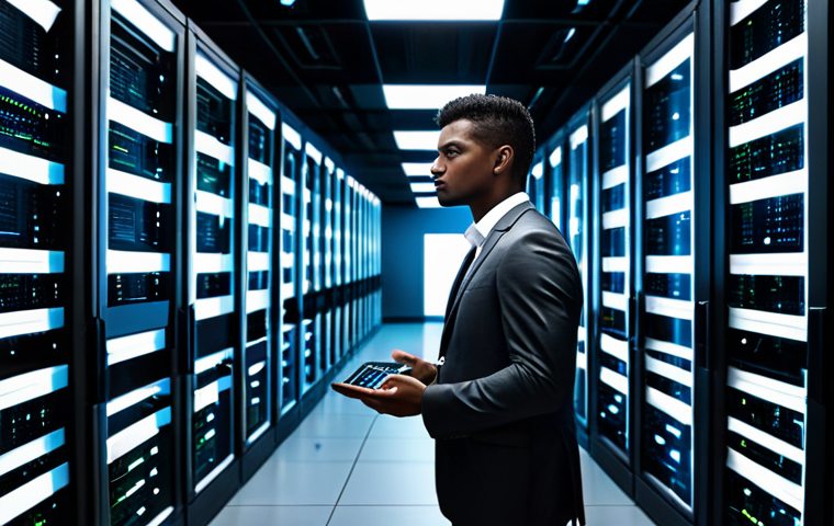 A professional male data engineer, focused and determined, wearing a dark grey business suit with a crisp white shirt, fully clothed, modest clothing, appropriate attire, professional dress. He stands in a pristine, state-of-the-art data center, surrounded by tall, illuminated server racks with blinking lights, representing vast streams of digital data. Subtle abstract patterns of data flow are visible on nearby holographic screens, symbolizing the process of decoding chaotic raw data into valuable insights. High-resolution, cinematic lighting, futuristic yet grounded, perfect anatomy, correct proportions, natural pose, well-formed hands, proper finger count, natural body proportions, safe for work, appropriate content, fully clothed, professional.