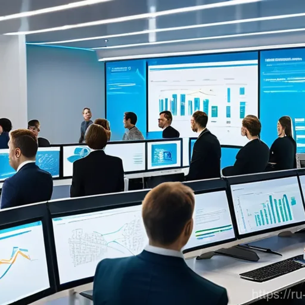 빅데이터 기술자와 IT 인프라 통합 사례 - **Prompt:** A dynamic, brightly lit image depicting a modern Russian tech office bustling with activ...