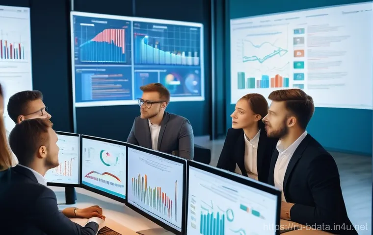 빅데이터 취업 성공 후기 - **Prompt 1: "A dynamic, wide-angle shot of a diverse group of young, ambitious Russian professionals...