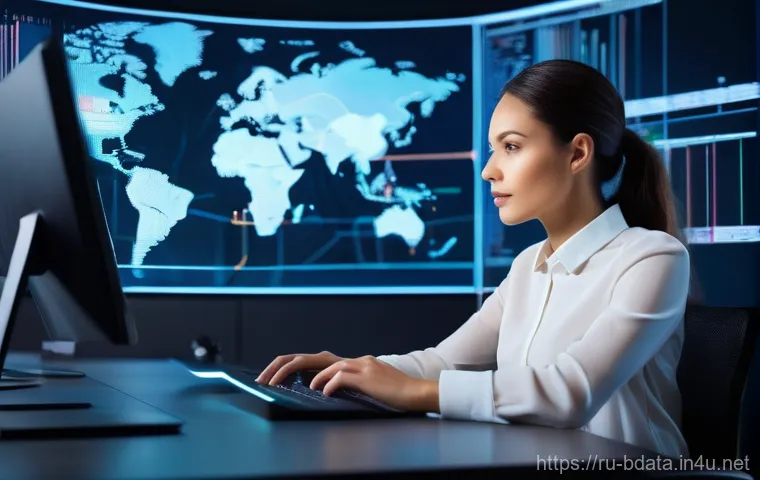 빅데이터 기술자의 데이터 중심 사고 개발 - A professional, intelligent-looking woman in stylish business casual attire (a smart blouse and trou...