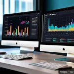 Home 20 빅데이터 실무에서 사용되는 데이터 클러스터링 - A detailed digital illustration of a modern data analyst workspace focused on segmentation technique...