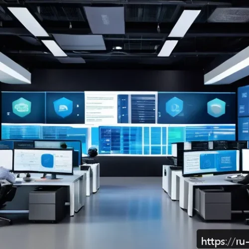 Home 30 빅데이터 실무에서 로컬 및 클라우드 데이터 활용 - A modern hybrid data infrastructure control room showcasing a sleek office environment with diverse ...